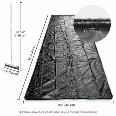 Garage Floor Mat Containment Mat for SUV Snow Mud Rain Compact Size 8'6"x20'