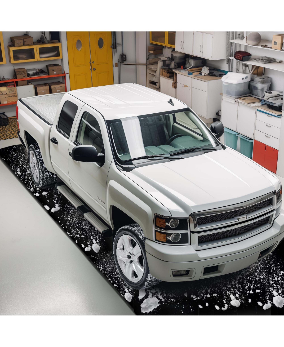 Yescom Garage Floor Mat Containment Mat for Suv Snow Mud Rain Compact Size 8'6