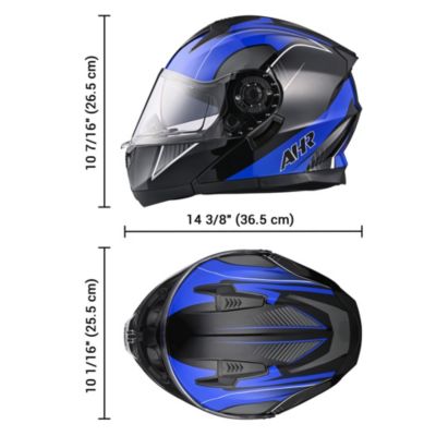 RUN-M3 Modular Flip Up Helmet Full Face Dual Visor DOT Motorcycle Bike S