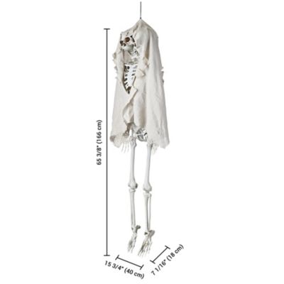 2 Pack 65" Two Headed Skeleton Bone Life Size Posable Prop Halloween Decoration