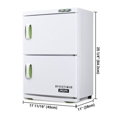 46L Hot UV Sterilizer Towel Warmer Cabinet Heated Nail Salon Spa Facial Dual 4 Rack