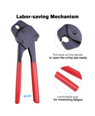 3/8" PEX Crimper Copper Ring Plumping Crimps Crimping Tool with Go/no Go Gauge