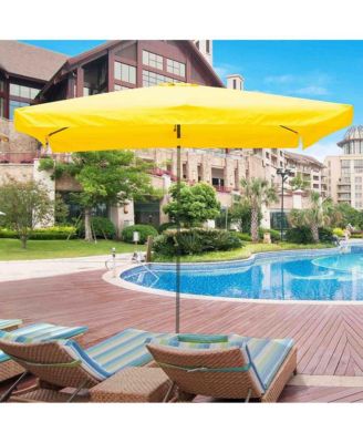 10x6ft Universal Replacement Umbrella Canopy with Tippet Top Cover Patio Beach