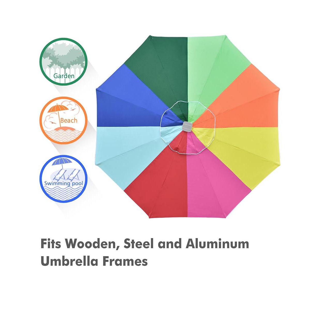 Yescom 8ft Universal Replacement Umbrella Canopy Top Cover Patio Beach