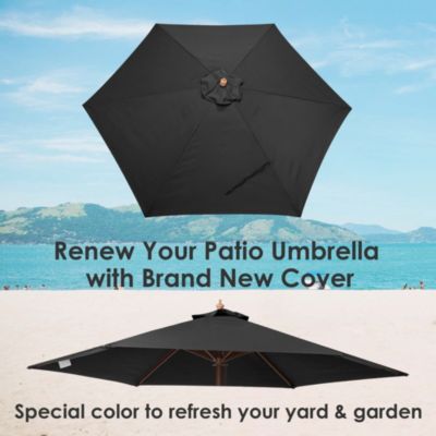 9 Ft Patio Umbrella Replacement Canopy Market Top Cover Table Outdoor Pool
