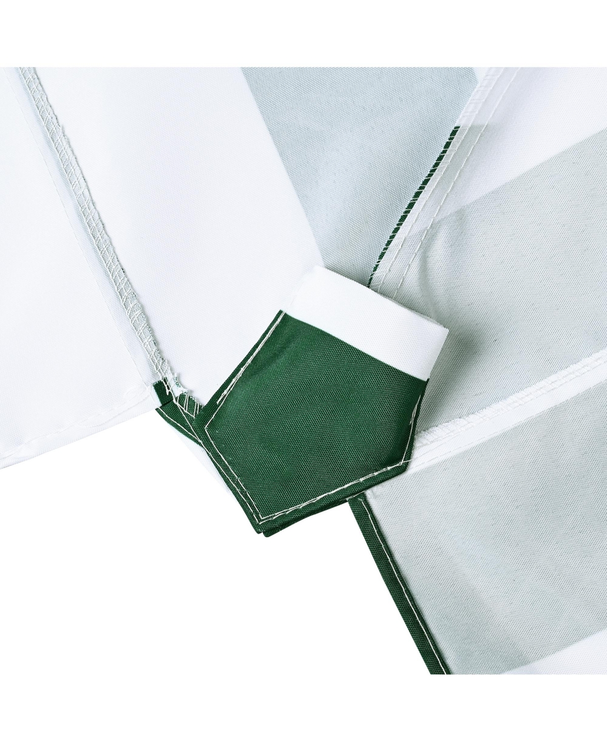 Yescom 10x6.5 Ft Patio Umbrella Replacement Canopy Market Table Top Sunshade Cover Yard - Deep green  white stripes