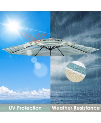 3-Tier Patio Umbrella Replacement Canopy Market Table Top Outdoor Deck