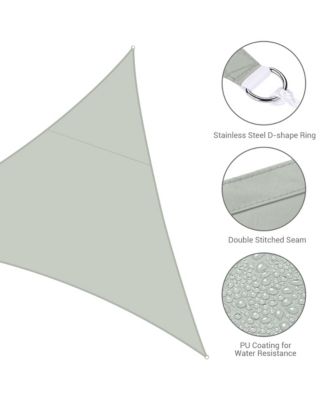 10 Ft Triangle Sun Shade Sail Canopy 97% UV Block Patio Awning Outdoor Garden