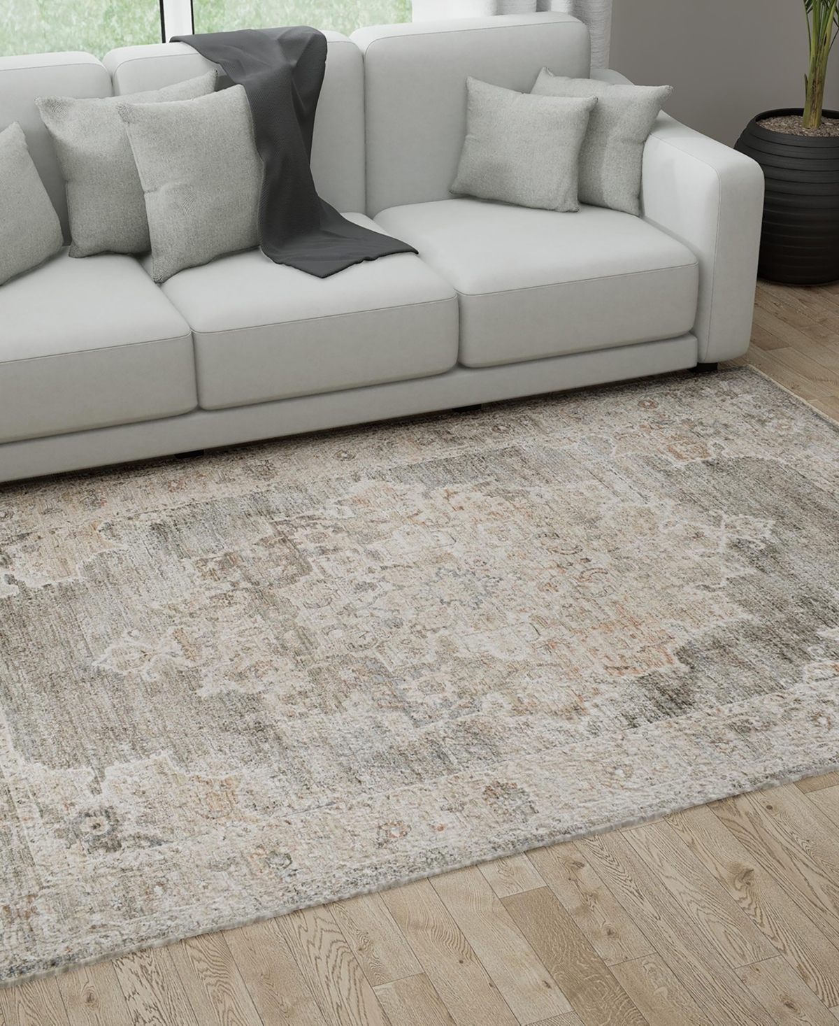 Shop Km Home Castille Csl016 8'x10' Area Rug In Gray