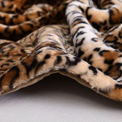 Faux Fur Throw Blanket Leopard Cheetah Bed Blanket - 50 by 70 inches