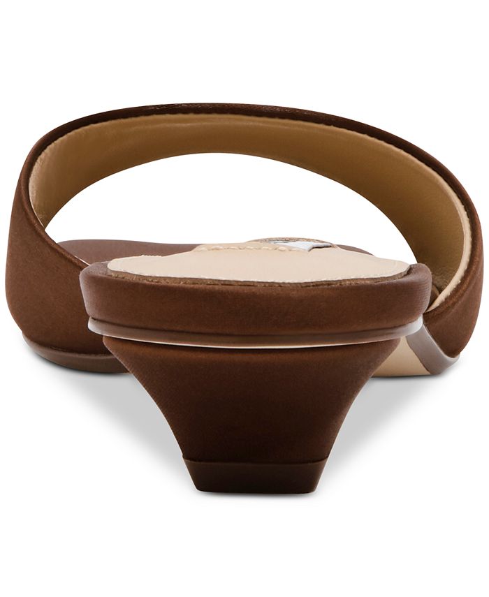 Size 7.5, Browm, Steve Madden Women's Joanie Slide Kitten-Heel Sandals