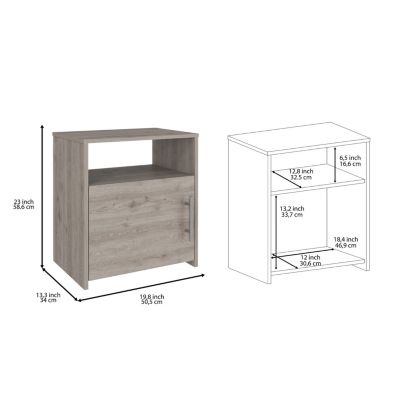 Bristol Nightstand, One Cabinet, Top surface