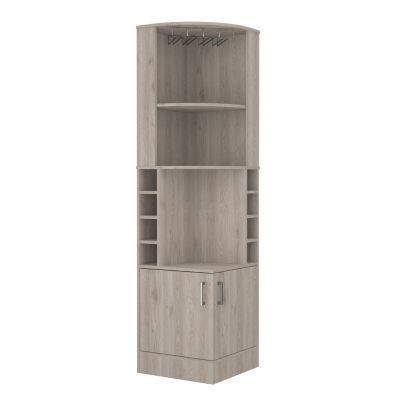 Seattle Bar Cabinet, Eight Bottle Cubbies, Two Large Open Shelves