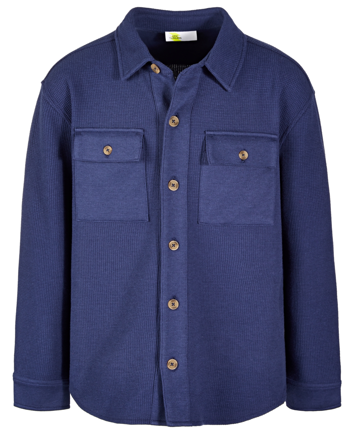 Epic Threads Little and Big Boys Waffle-Knit Over Shirt, Created for Macy's
