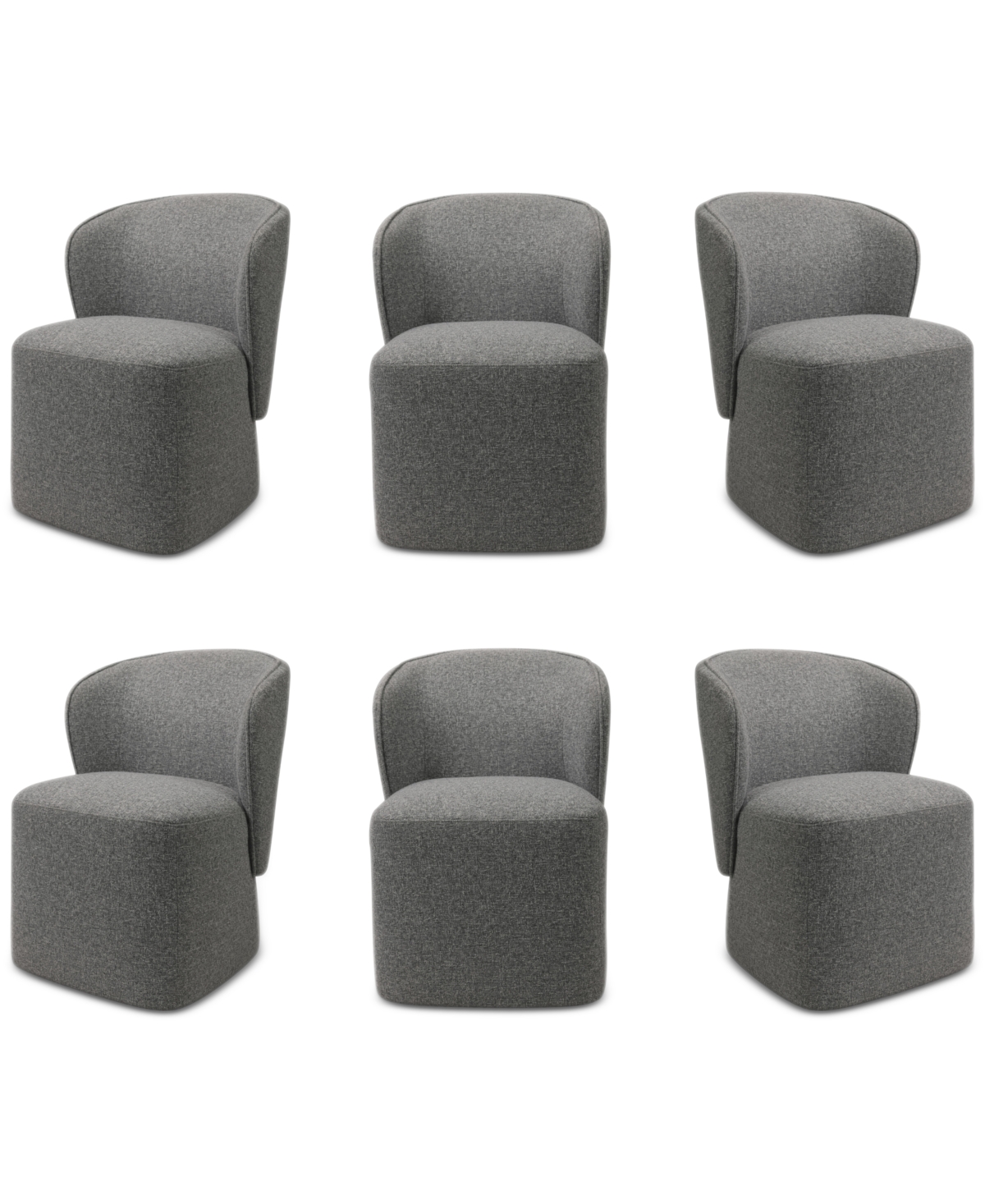 Macy's Dimova 6-pc. Dining Chair Set, Created For  In Grey