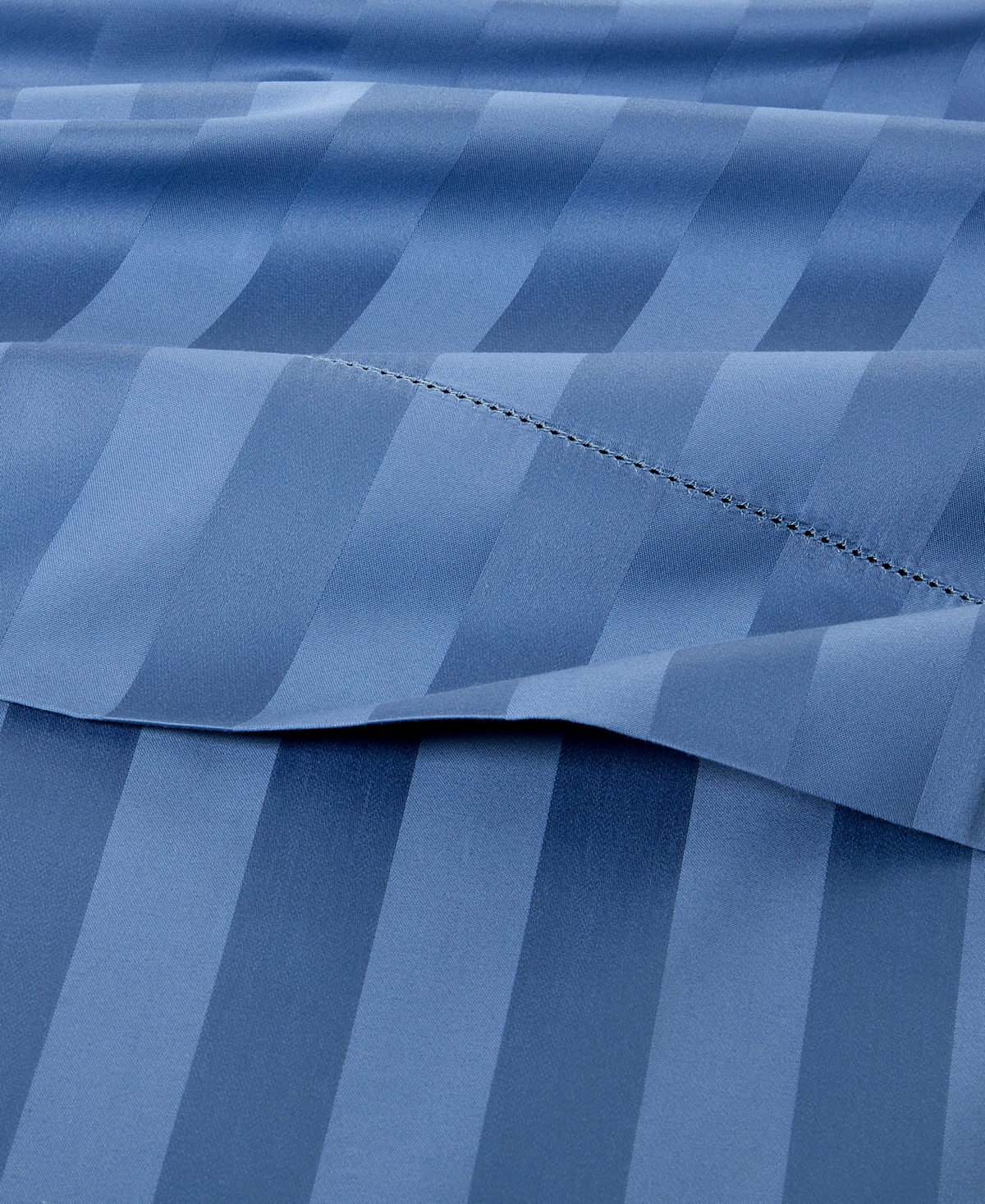 Charter Club 1.5" Stripe 550 Thread Count 100% Cotton 3-pc. Sheet Set, Twin, Exclusively At Macy's In Blue