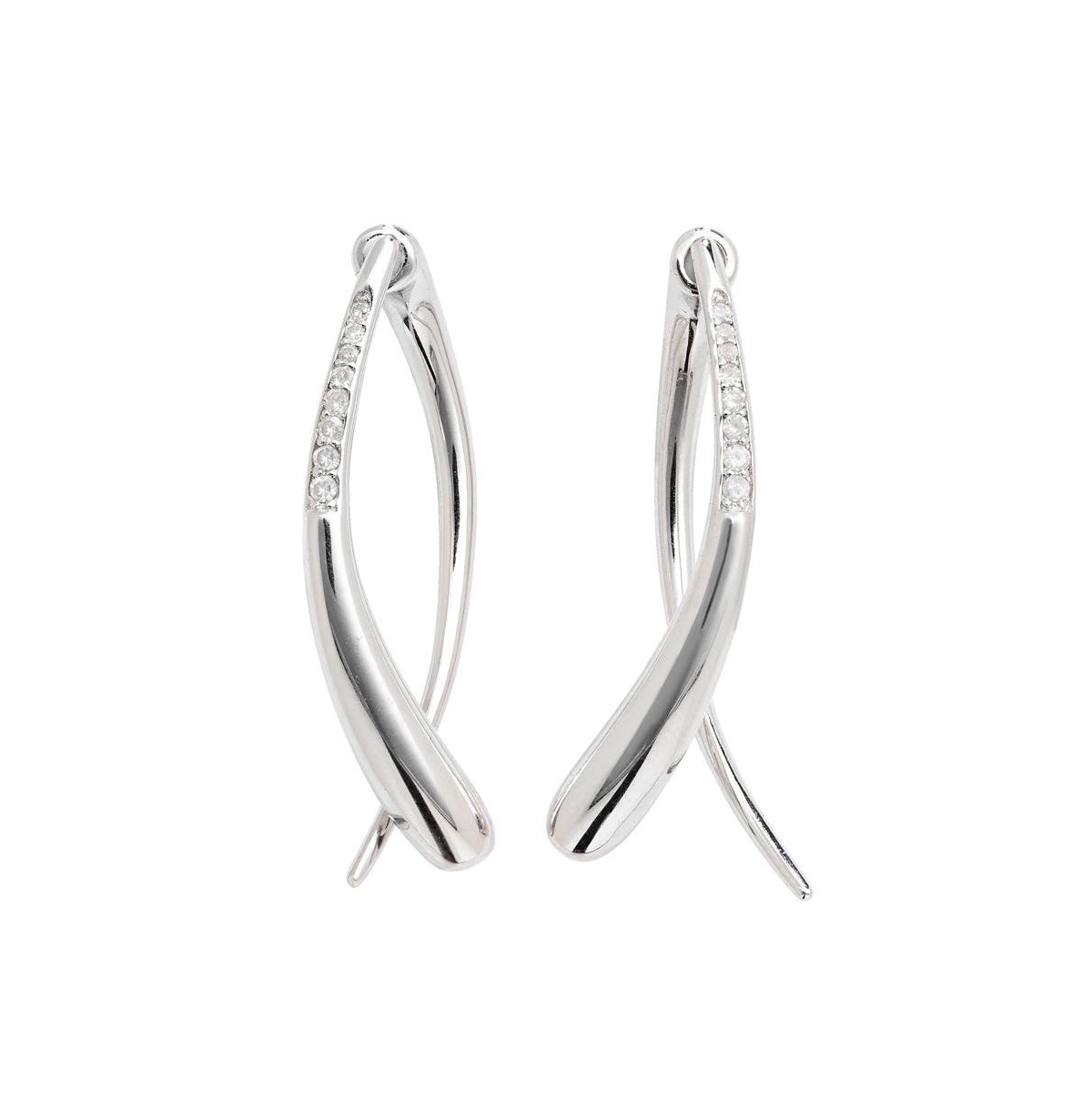 Sycamore front and back earrings - Silver