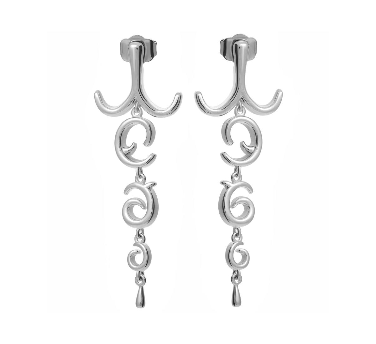 Element Chandelier Earrings - Silver
