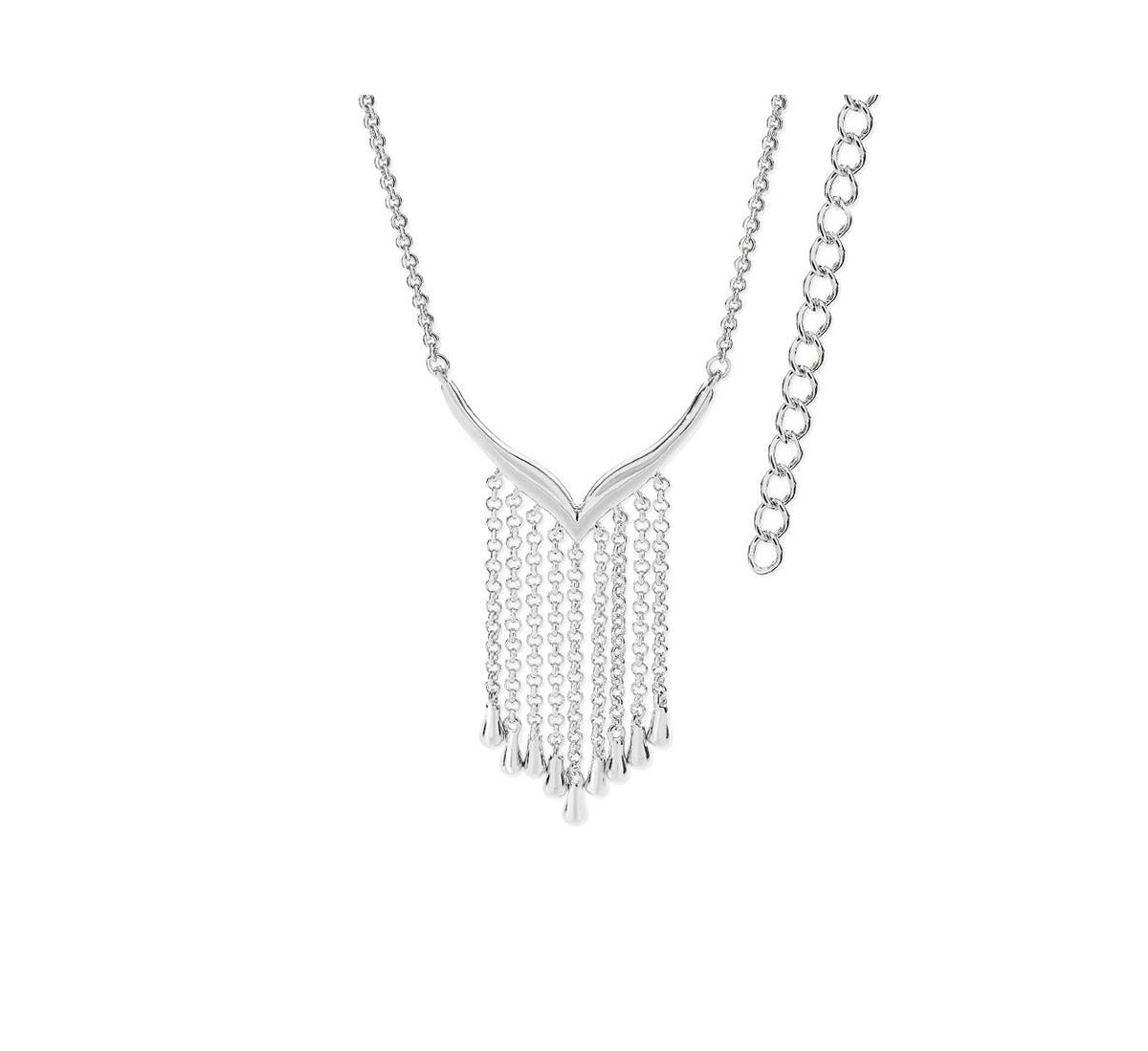 Waterfall V Necklace - Silver