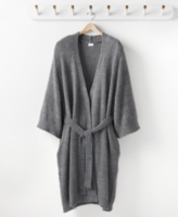 Hotel Collection Luxe Knit Robe, Exclusively at Macy's - Charcoal