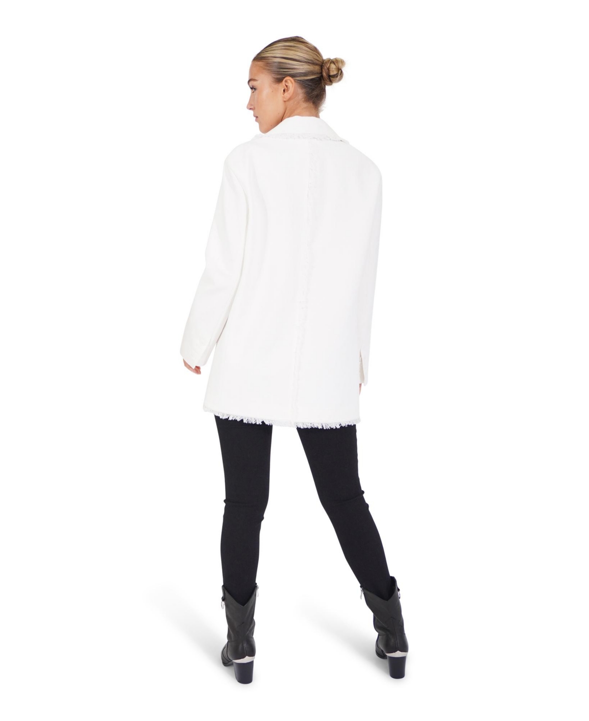 Belle & Bloom Women's Young Blood Frayed Edge Blazer