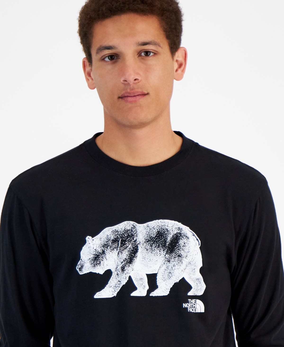 The North Face Men's Bear On The Move Long-Sleeve Graphic T-Shirt