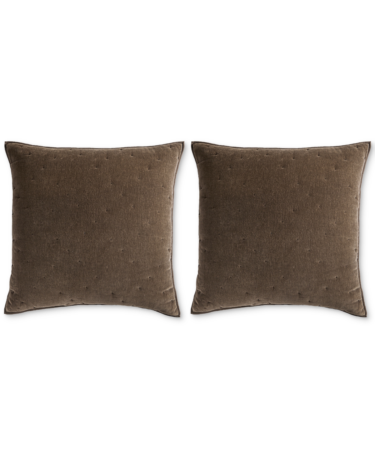 Closeout! Hotel Collection Reversible Chenille Quilted 2-Pc. European Sham Set, Exclusively at Macy's - Espresso