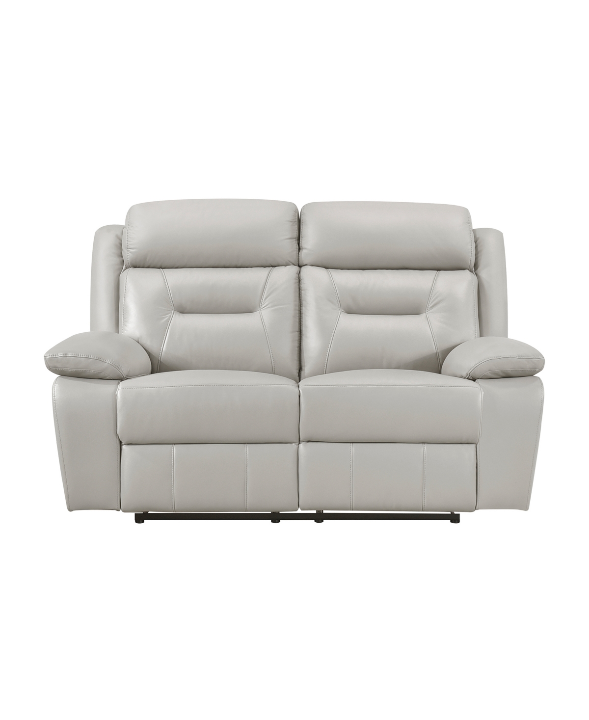 Homelegance White Label Corvallis 63" Double Reclining Love Seat In Silver