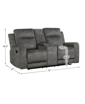 White Label Pagosa 71" Double Reclining Love Seat with Center Console