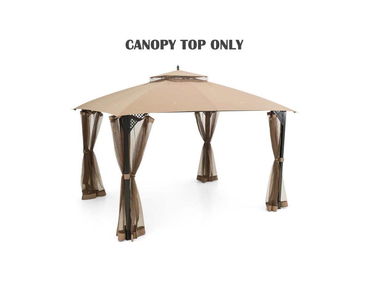 Slickblue 10 x 12 Feet Gazebo Replacement Top with Air Vent and Drainage Holes