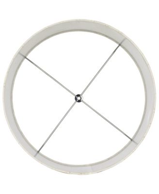 Embroidered Hourglass Medium Lamp Shade 14" Top x 14" Bottom x 11" High (Spider) Replacement with Harp and Finial