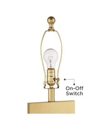 Marshall Modern Table Lamp 30" Tall Gold Open Base Oatmeal Rectangular Shade for Bedroom Living Room Bedside Nightstand Office House Home