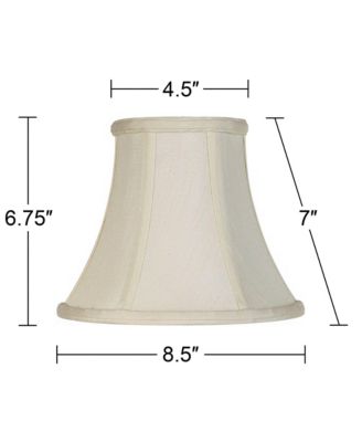 Imperial Shade Hardback Bell Lamp Shade Cream Small 4.5" Top x 8.5" Bottom x 7" High Candelabra Clip-On Fitting
