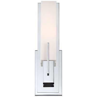 Midtown Modern Wall Light Sconce Chrome Hardwire 4 1/2" Fixture Rectangular White Glass for Bedroom Bathroom Vanity Reading House
