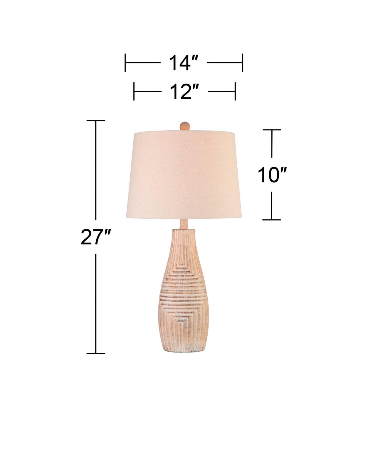 Chico Rustic Southwest Western Style Table Lamp Tall Faux Light Wood Oatmeal Fabric Drum Shade for Living Room Bedroom House Bedside Nightstand Ho