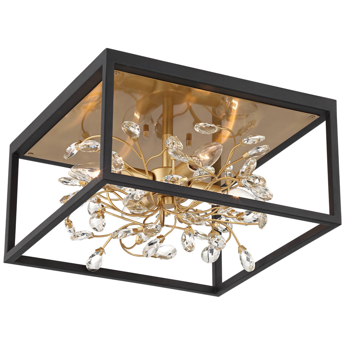Possini Euro Design Carrine Modern Ceiling Light Flush-Mount Fixture 14 1/4