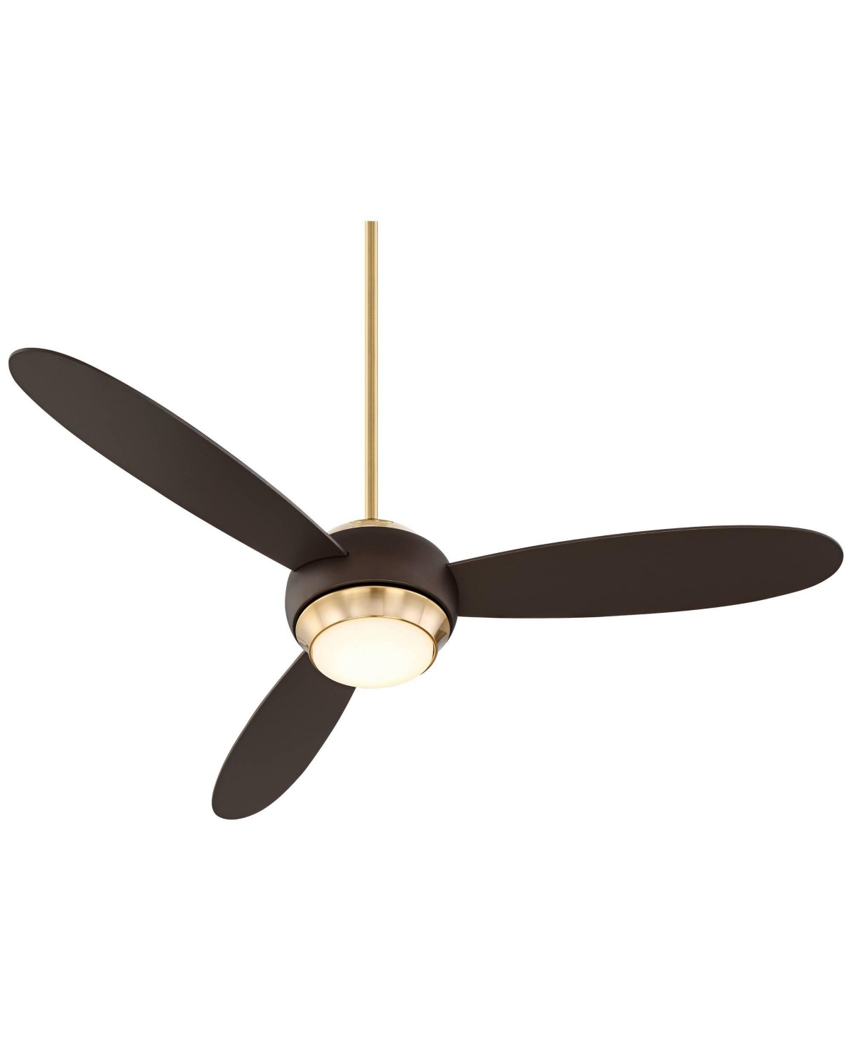 Casa Vieja Lynx Modern 3 Blade Indoor Ceiling Fan with Dimmable Led Light Remote Bronze Soft Brass Frosted Opal Glass for Living Kitchen House Bed