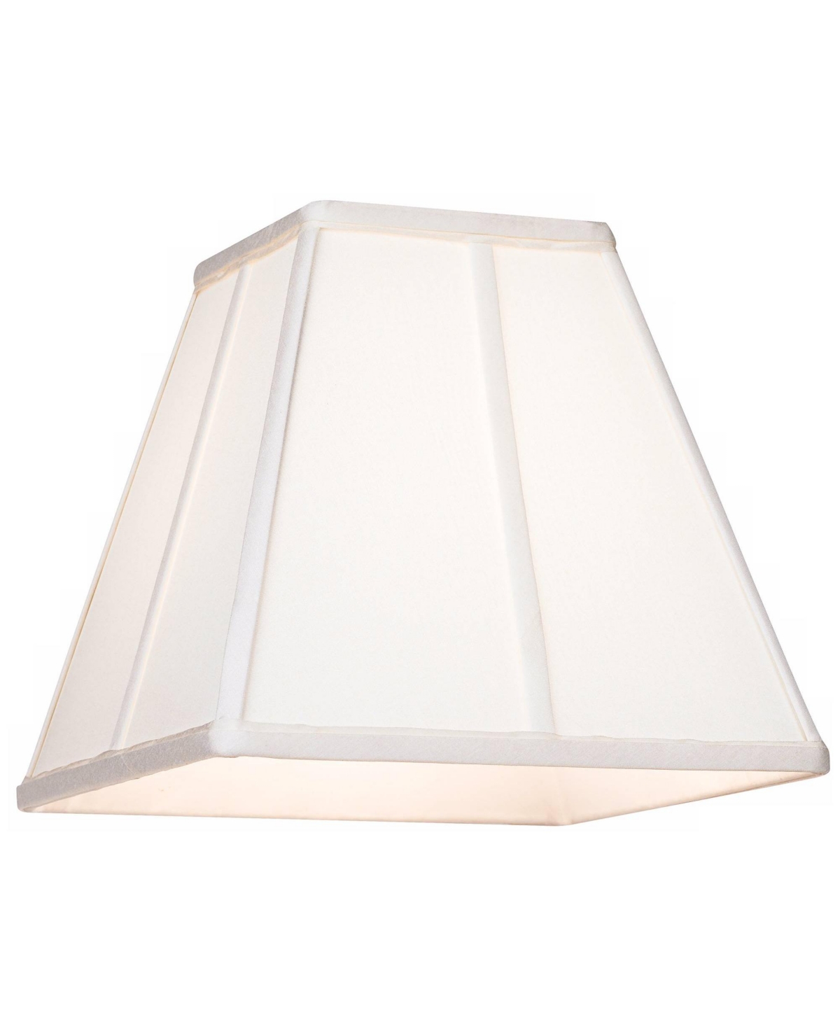Set of 2 Ivory Classic Small Square Lamp Shades 5.25