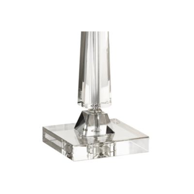 Aline 26 1/2" Tall Traditional Table Lamp Clear Crystal Single Gray Shade Living Room Bedroom Bedside