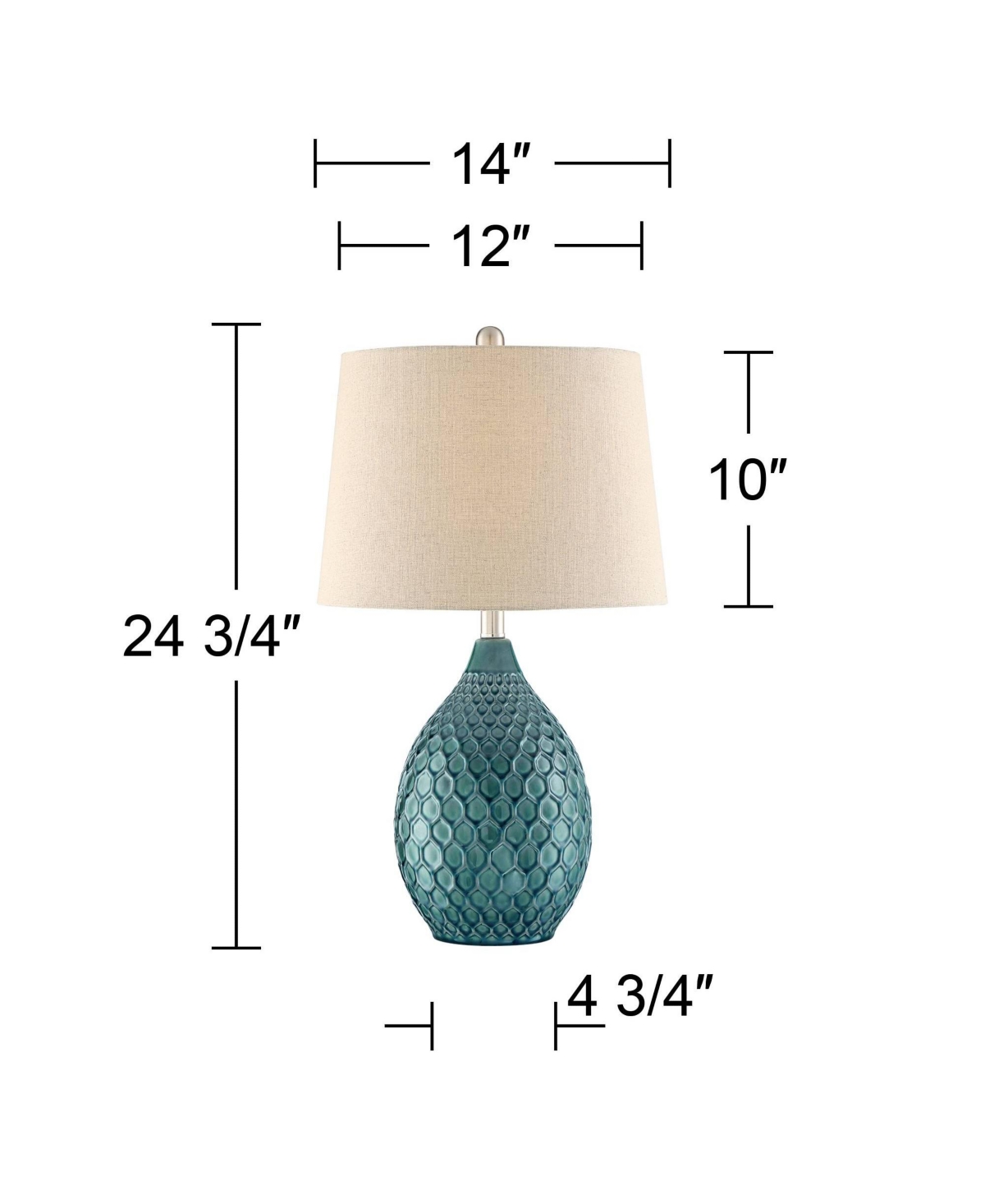 Kate Coastal Vase-Shaped Table Lamp High Sea FoamGreen Ceramic Oatmeal Tapered Drum Shade for Living Room Bedroom Beach House Bedside Nig