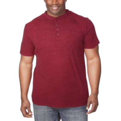 Big & Tall Shrink-Less Lightweight Henley T-Shirt
