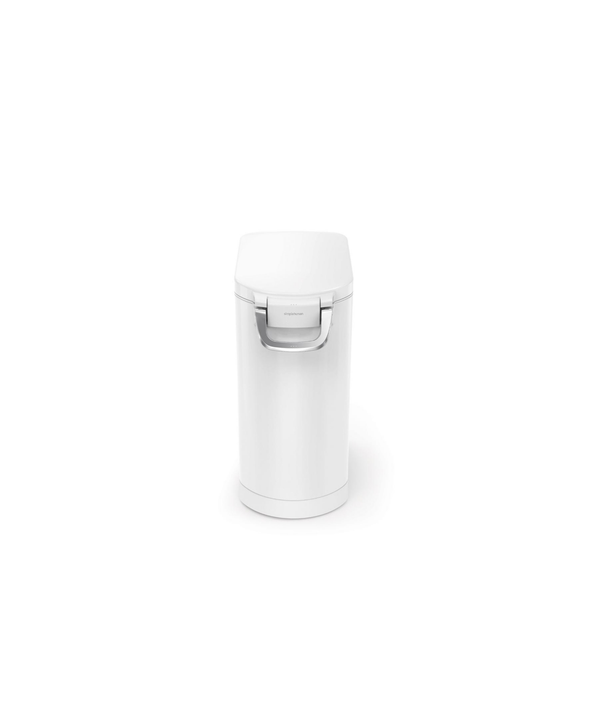 Simplehuman Large Pet Food Can, White Stainless Steel In White Stainless Steel