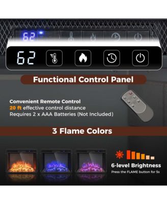 70" TV Stand with 26" Electric Fireplace Insert Remote Control for 75" TV