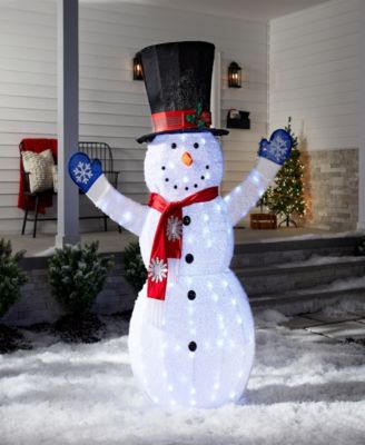 6 ft. Snowman Decoration with 90 White LED Lights