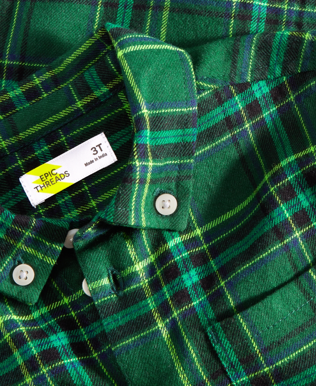Epic Threads Toddler Boys Mary Plaid Flannel Shirt, Created for Macy's