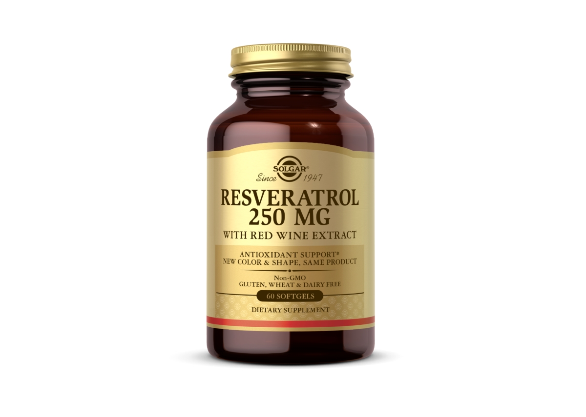 Solgar Resveratrol with Red Wine Extract, 250 mg, 60 S Gels