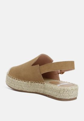 Affie suede slingback strap espadrilles