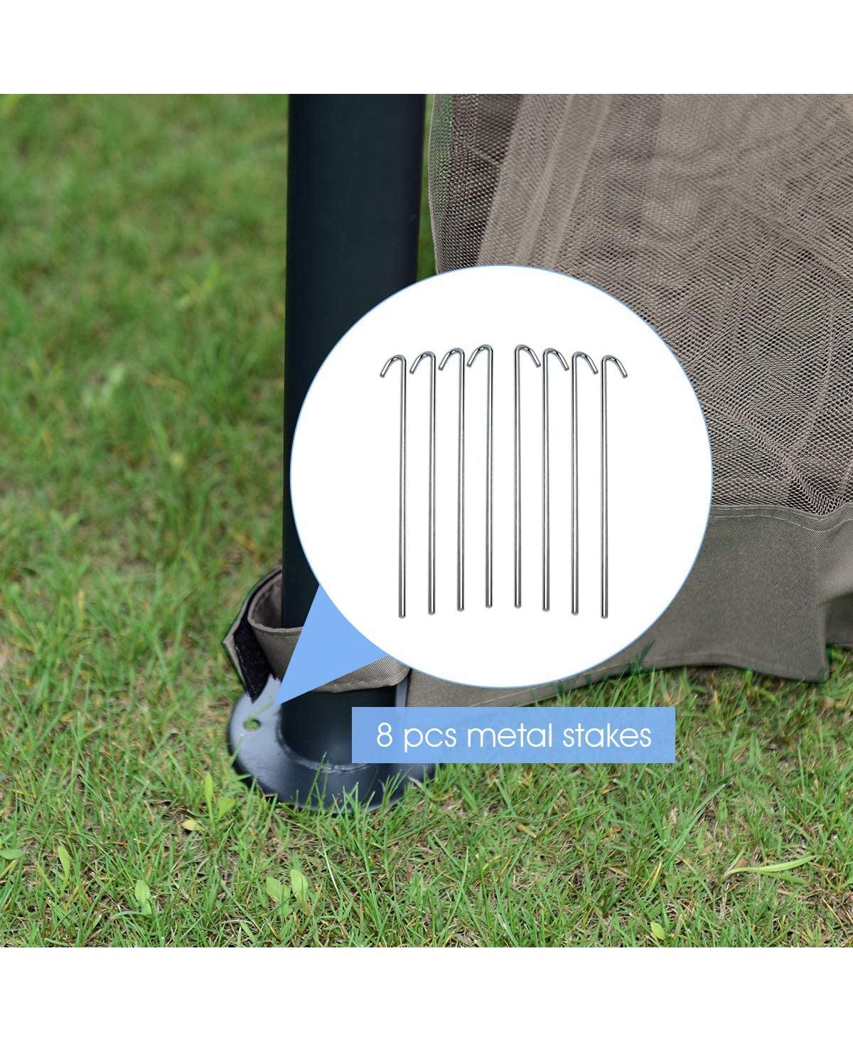 Slickblue Fully Enclosed Outdoor Gazebo with Removable 4 Walls