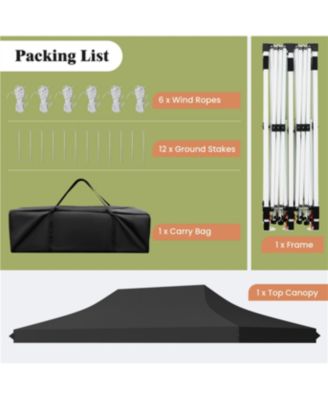 10 x 20 FT Pop-up Canopy Tent with Carrying Bag