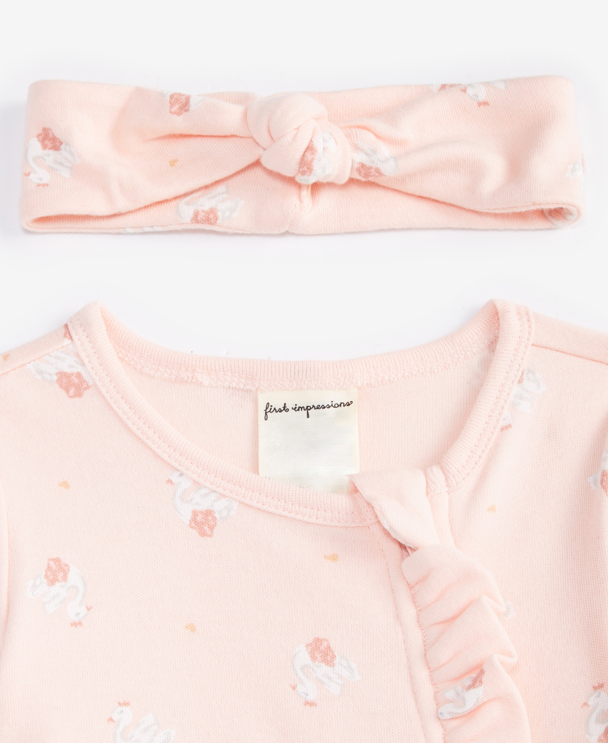 First Impressions Baby Girls Tiny Dancer Cotton Footed Coverall & Headband, 2 Piece Set, Created for Macy's